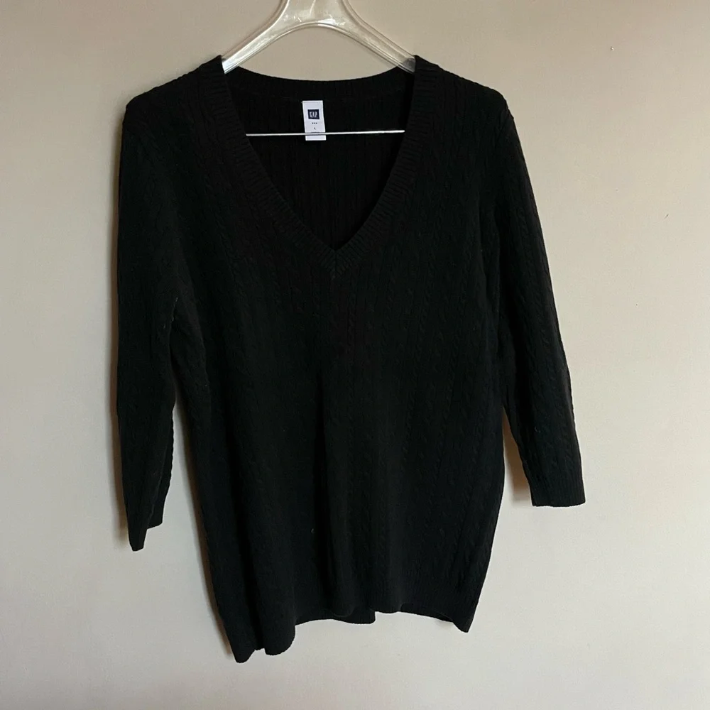 Black Cable Knit Sweater - Picture 2 of 3
